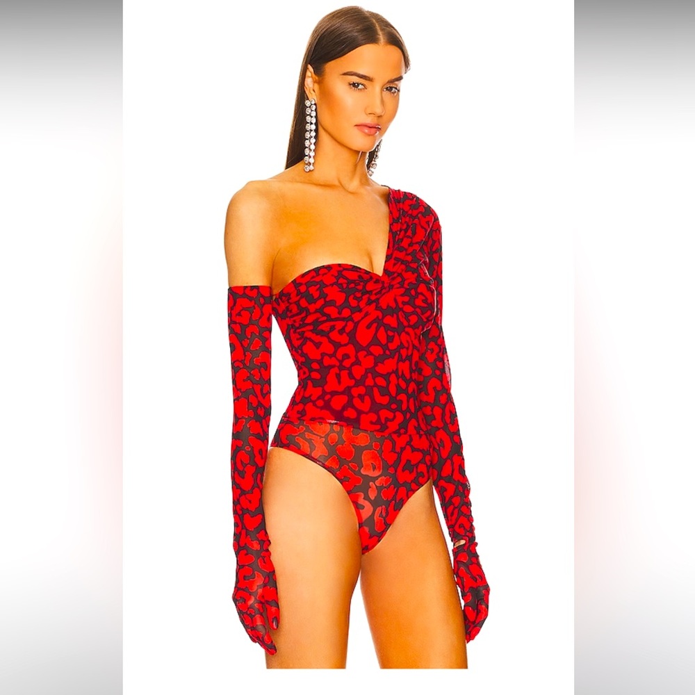 Revolve Michael Costello Nobu Bodysuit Red Top